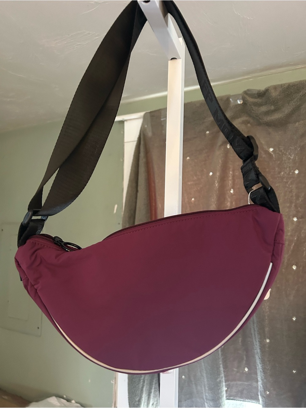 Free People Crossbody Sling Bag in Deep Mulberry